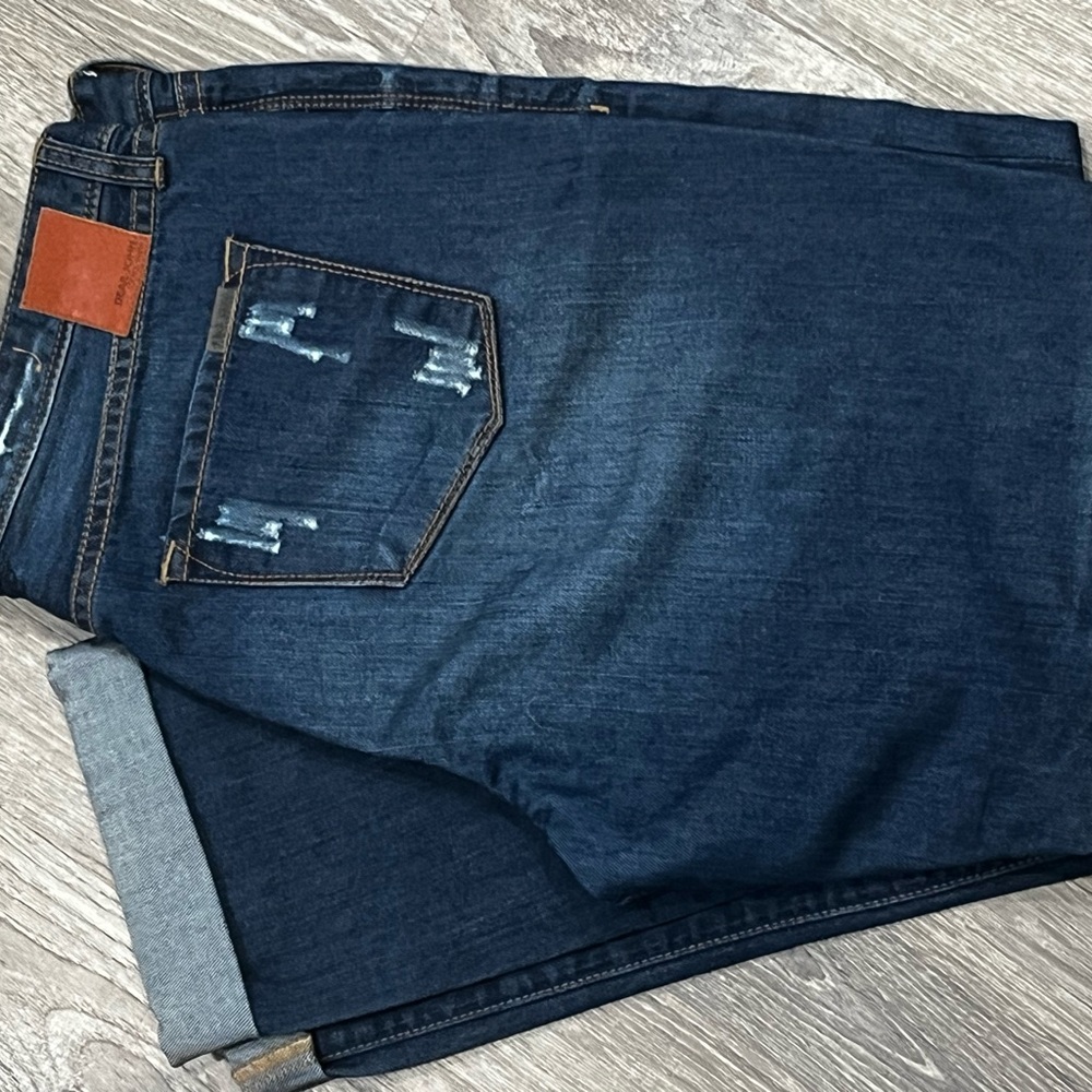 Dear John Blue Ankle Cropped Jeans with Contrast Stitching
